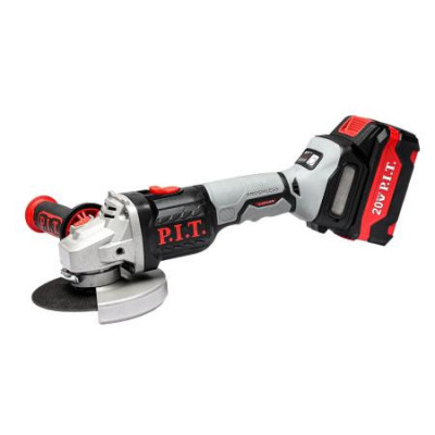 Машина шлифовальная угловая аккумуляторная бесщеточная 20В 125мм 3 скорости 1 АКБ 4.0А.ч заряд. устр. (кейс) P.I.T. PWS20H-125D/1