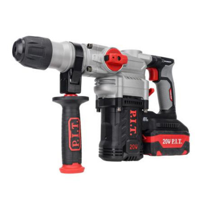 Перфоратор аккумуляторный бесщеточный SDS-Plus 20В 5.0Дж 3 режима 26мм 1х4А.ч заряд. устр. вертикал. P.I.T. PBH20H-26A/1