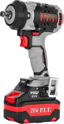 Гайковерт аккумуляторный бесщеточный IMPACT 20В 600Нм 1/2дюйм 3 скорости 0-2800уд/мин 2х4А.ч P.I.T. PIW20H-600A/2
