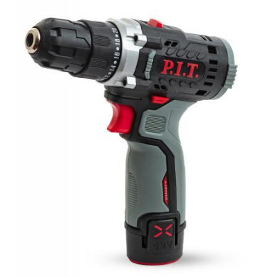 Дрель аккумуляторная х-DRIVER 12В 22Нм 10мм 2 скорости 0-350/1350 2х2.0А.ч заряд. устр. (кейс) P.I.T. PBM12K-10A/2