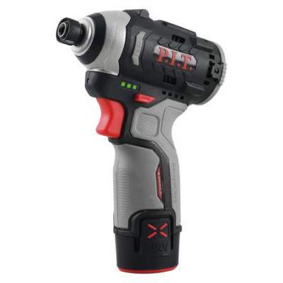 Винтоверт аккумуляторный бесщеточный IMPACT 12В 120Нм 3 скорости HEX 1/4дюйм 1 АКБ 2А.ч заряд. устр. P.I.T. PSD12K-120A/1