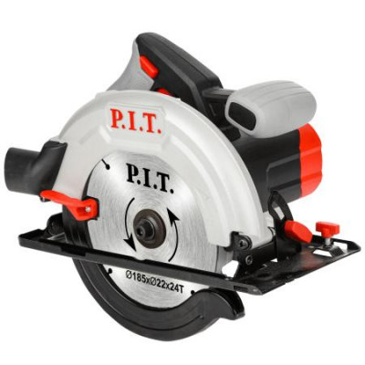 Пила циркулярная электрич. 1400Вт 5500об/мин диск 185х20мм пропил 42/60мм 45град. P.I.T. PKS185-C3