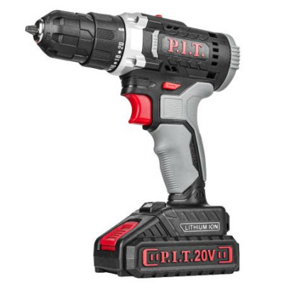 Дрель аккумуляторная 20В 30Нм 2 скорости 0-350/1350 БЗП 10мм 1 АКБ 1.5А.ч заряд. устр. (коробка) P.I.T. PSR18-D5 PROMO