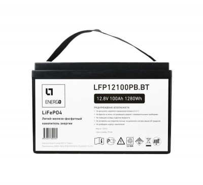 Накопитель энергии LFP LTE ESS 12.8В/100А.ч/1.28кВтч пл. корпус Bluetooth LT Energo LFP12100PB.BT