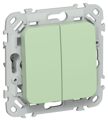 Выключатель 2-кл. СП FLITE ВС12-1-0-ФлФ 10А механизм фисташк. IEK FI-V20-0-10-1-K93