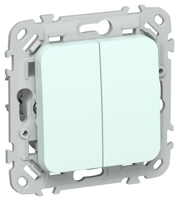 Выключатель 2-кл. СП FLITE ВС12-1-0-ФлХЛ 10А механизм холод. лед IEK FI-V20-0-10-1-K94