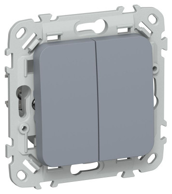 Выключатель проходной 2-кл. СП FLITE ВС62-1-0-ФлМ 10А механизм маренго IEK FI-V22-0-10-1-K35
