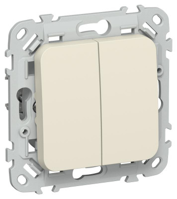 Выключатель жалюзи СП FLITE ВЖ52-2-0-ФлСл 10А механизм сливочный IEK FI-V15-0-10-1-K86