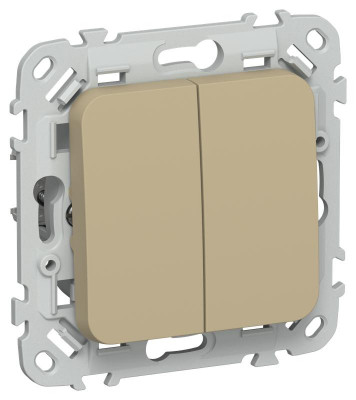 Выключатель жалюзи СП FLITE ВЖ42-2-0-ФлХ 10А с блокировкой механизм хаки IEK FI-V15-0-10-K59