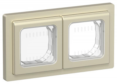 Рамка 2-м СП FLITE Рпро-2-55-ФлШ IP55 шампань IEK FI-M20-32-55-K37