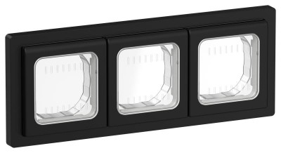 Рамка 3-м СП FLITE Рпро-3-55-ФлЧ IP55 черн. IEK FI-M30-32-55-K02