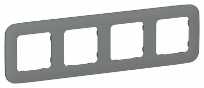 Рамка 4-м СП FLITE РУ-4-А-ФлМА мокрый асфальт IEK FI-M42-31-20-K80