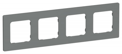 Рамка 4-м СП FLITE РУ-4-К-ФлМА мокрый асфальт IEK FI-M42-32-20-K80