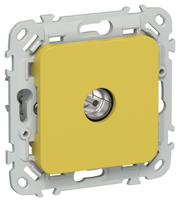 Розетка телевизионная оконечная СП FLITE РТВм-1-1-1-ФлЖК тип M экранир. механизм желт. карри IEK FI-A13-O-K44