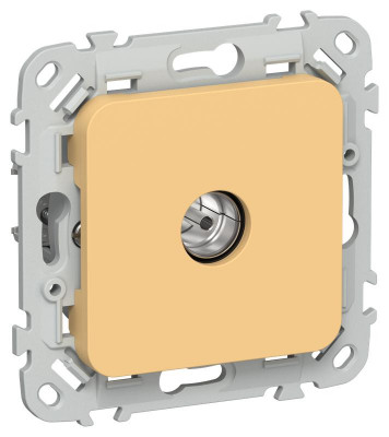 Розетка телевизионная оконечная СП FLITE РТВм-1-1-1-ФлЗ тип M экранир. механизм золотарник IEK FI-A13-O-K90