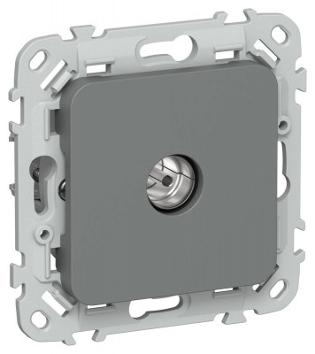 Розетка телевизионная оконечная СП FLITE РТВм-1-1-1-ФлМА тип M экранир. механизм мокрый асфальт IEK FI-A13-O-K80