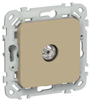 Розетка телевизионная оконечная СП FLITE РТВм-1-1-1-ФлХ тип M экранир. механизм хаки IEK FI-A13-O-K59