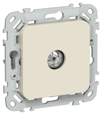 Розетка телевизионная проходная СП FLITE РТВм-1-1-2-ФлСл тип M экранир. механизм сливочный IEK FI-A13-P-K86