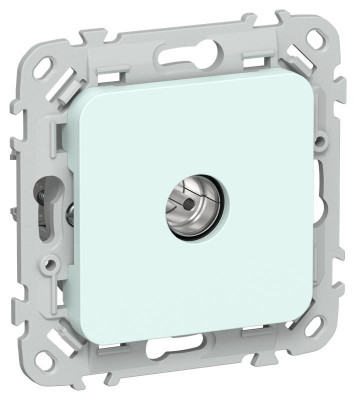 Розетка телевизионная проходная СП FLITE РТВм-1-1-2-ФлХЛ тип M экранир. механизм холод. лед IEK FI-A13-P-K94