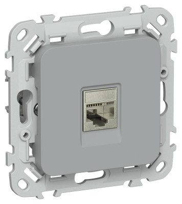 Розетка компьютерная СП FLITE РК5е-1-1-ФлС RJ45 кат.5E STP механизм сер. IEK FI-K11-1-K03