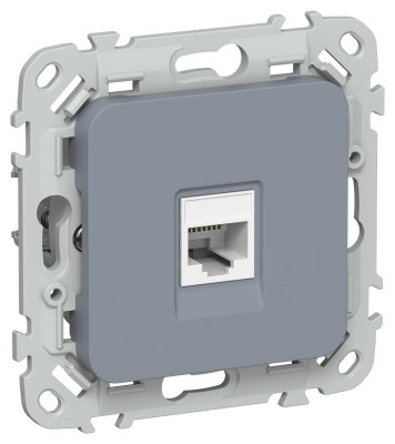 Розетка компьютерная СП FLITE РК5е-1-0-ФлМ RJ45 кат.5E UTP механизм маренго IEK FI-K12-1-K35