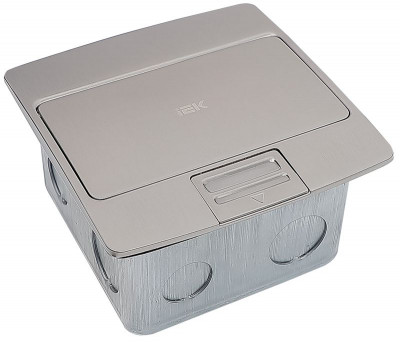 Лючок с откидной крышкой неукомлп. 3 мод. IP42 нерж. сталь PRIMER IEK PM-LN21-03-O-42-K46