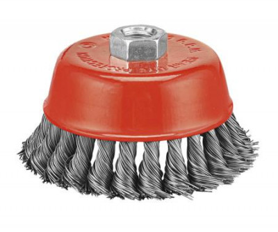Кордщетка чашечная 80х0.5мм стальная крученая проволока резьба M14 P.I.T. APLS12-R080