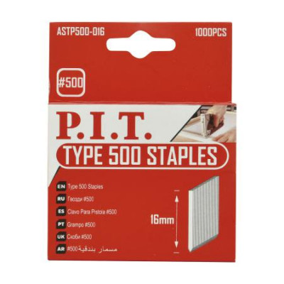 Гвоздь для степлеров 16мм тип 500 (уп.1000шт) P.I.T. ASTP500-016