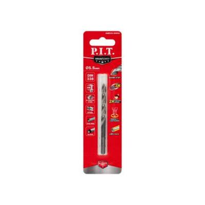 Сверло по металлу самоцентрирующееся SharkStep DRUA d5.5мм 93х57мм HSS P.I.T. AMED16-0005A