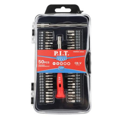 Набор бит для точных работ с рукояткой ADVANCE рукоятка удлинитель (кейс) (50 предметов) P.I.T. HSDR04-0050