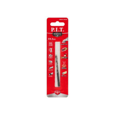 Сверло по металлу самоцентрирующееся SharkStep DRUA d4.2мм 75х43мм HSS P.I.T. AMED16-0004B