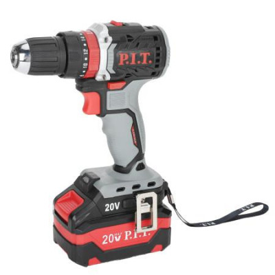 Дрель ударная аккумуляторная бесщеточная х-DRIVER 20В 40Нм 10мм 2 скорости 1х2А.ч заряд. устр. (кейс) P.I.T. PSB20H-10C/1