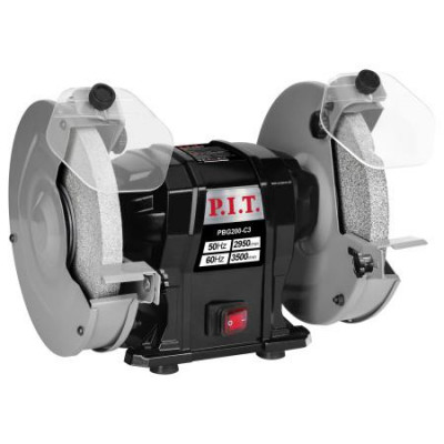 Станок точильный электрич. 500Вт 2950об/мин 200х12.7х20/200х16х20мм пылезащита P.I.T. PBG200-C3