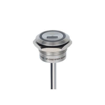 Переключатель оптический MT-OS921910ZNNG IP68 НО d19мм с фиксацией NPN 24В DC с подсветкой зел. ОВЕН 157406