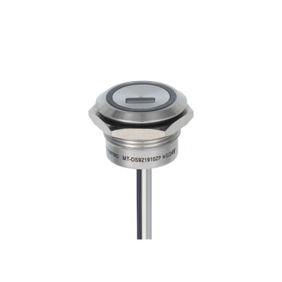 Переключатель оптический MT-OS921910ZPNG IP68 НО d19мм с фиксацией PNP 24В DC с подсветкой зел. ОВЕН 157408