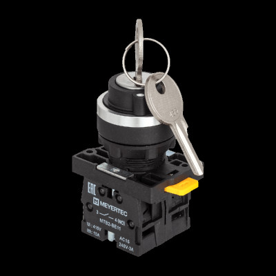 Переключатель MTB2-EGZ133 IP54 2НО с ключом на 3 полож. с фиксацией 1 выемка в центре пластик ОВЕН 139429