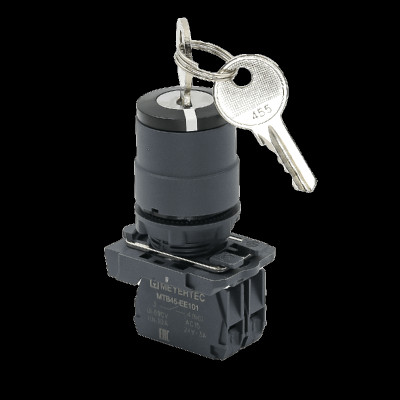 Переключатель MTB5-AG03 IP65 2НО с ключом на 3 полож. с фиксацией 3 выемки пластик ОВЕН 144980