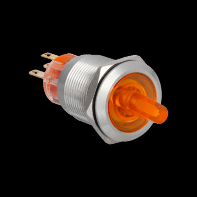 Переключатель MT67-BD211Y220 IP67 1НО+1НЗ с подсветкой с фиксацией 220В AC/DC 2 полож. нерж. сталь желт. ОВЕН 139456
