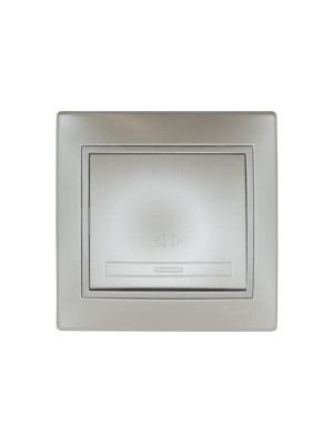 Выключатель промежуточный 1-кл.СП MIRA 10А IP20 со вставкой жемчуж./бел. перламутр LEZARD 701-3030-107