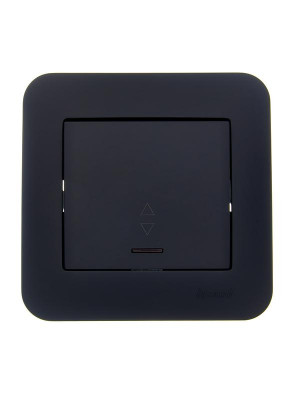 Переключатель проходной 1-кл. 1п СП ASTI 10А IP20 с подсветкой черн. LEZARD 7081-4242-114