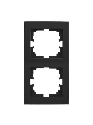 Рамка 2-м RAIN вертикал. черн. бархат + хром. LEZARD 703-4225-152