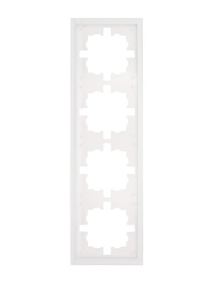 Рамка 4-м ZIMA универс. акрил. бел. матов. LEZARD 704-5380-149