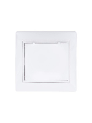 Розетка 1-м СП MIRA 16А IP44 с заземл. с крышкой ПБТ бел. LEZARD 701-0202-123BIPCH