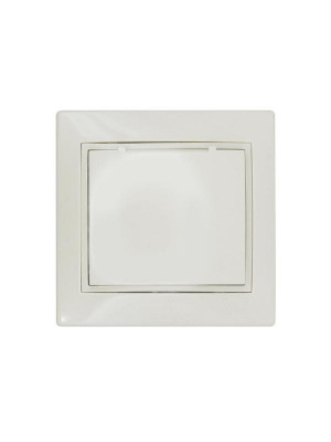 Розетка 1-м СП MIRA 16А IP44 с заземл. с крышкой ПБТ крем. LEZARD 701-0303-123BIPCH