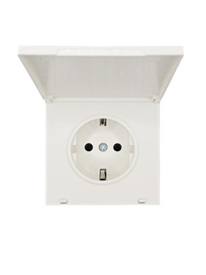 Розетка 1-м СП ZIMA 16А IP44 с заземл. с крышкой ПБТ безвинтовой зажим/клемма механизм сл. кость. LEZARD 704-9088-123BIPCHQC