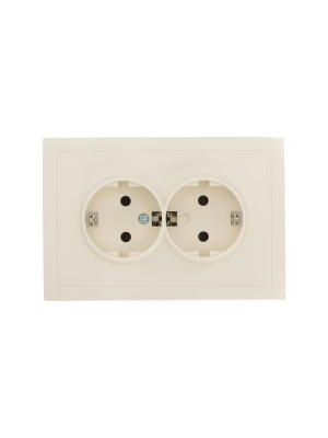 Розетка 2-м СП ZIMA 16А IP20 с заземл. с защ. от детей ПБТ безвинтовой зажим/клемма сл. кость LEZARD 704-9000-127BPCHQC