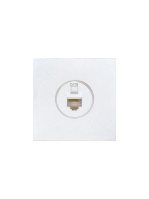 Розетка компьютерная 1-м СП ZIMA IP20 RJ45 кат.6 механизм бел. искра матов. LEZARD 704-1488-140