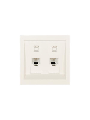 Розетка компьютерная 2-м СП ZIMA IP20 RJ45 с модулем кат.6 механизм сл. кость LEZARD 704-9088-142