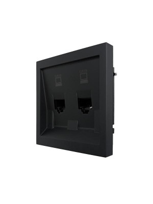 Розетка компьютерная 2-м СП ZIMA IP20 RJ45 с модулем кат.6 механизм черн. бархат LEZARD 704-4288-142