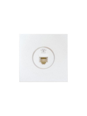Розетка телефонная 1-м СП ZIMA IP20 RJ11 евро стандарт механизм бел. искра матов. LEZARD 704-1488-137